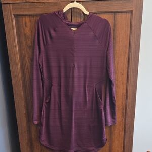 Athleta Plum Hooded Mini Dress